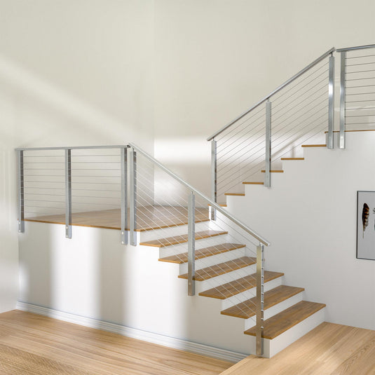 Side Fixation Railing Brushed Side Mount Cable Railing System for Horizontal | Muzata