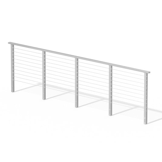 Muzata 36" 13ft Brushed Side Mount Cable Railing Kit