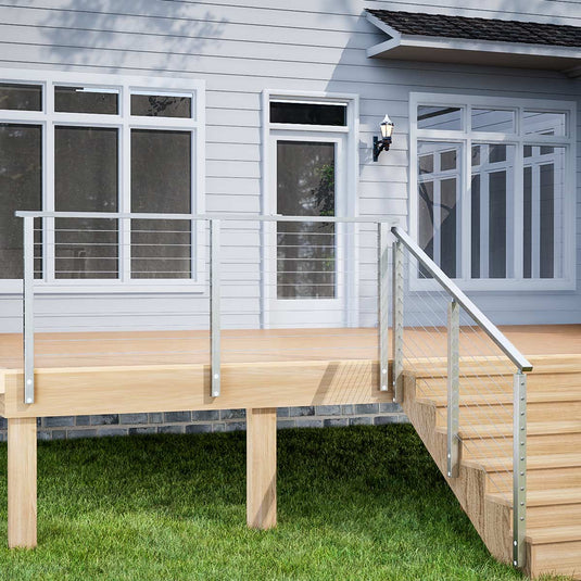 Side Fixation Railing Brushed Side Mount Cable Railing System for Stairs – Muzata