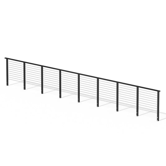 Muzata 36" 26ft Black Side Mount Cable Railing Kit