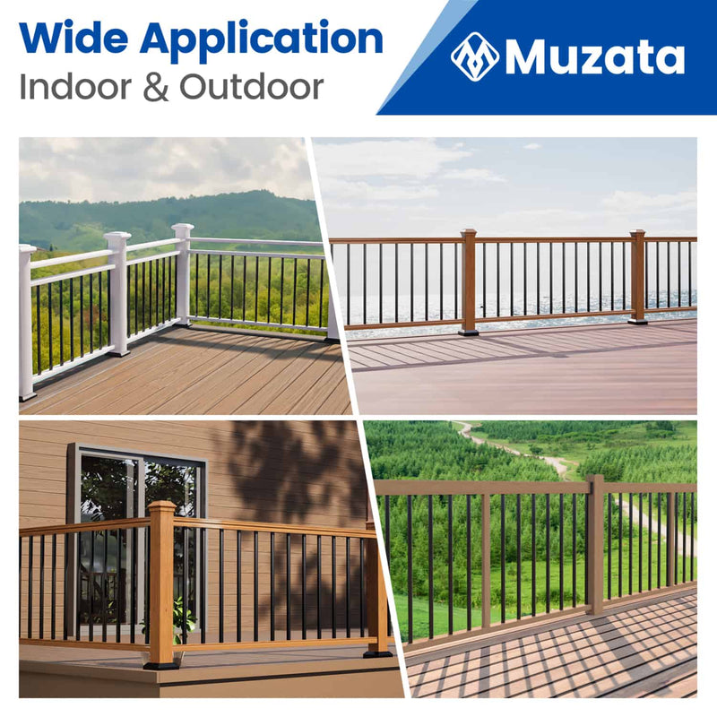 Load image into Gallery viewer, Muzata-32-inch-round-aluminum-baluster-WT15-installation-scene
