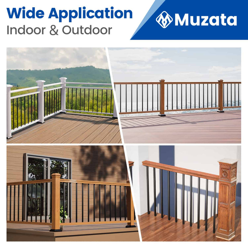 Load image into Gallery viewer, Muzata-36-inch-square-aluminum-baluster-WT13-application
