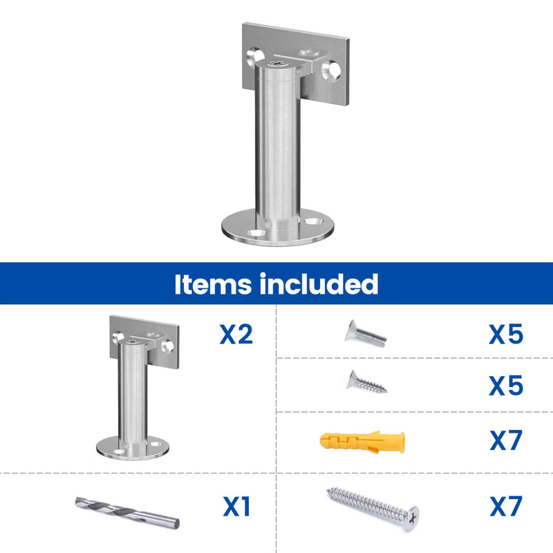 Load image into Gallery viewer, Muzata-brushed-handrail-brackets-HB02-SL4-size
