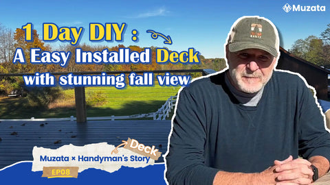 1 Day DIY: A Easy Installed Deck with stunning fall view | Muzata × Handyman's Story