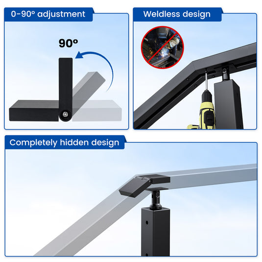 Muzata HA40 connector showcasing 0-90° angle adjustment and hidden design features.