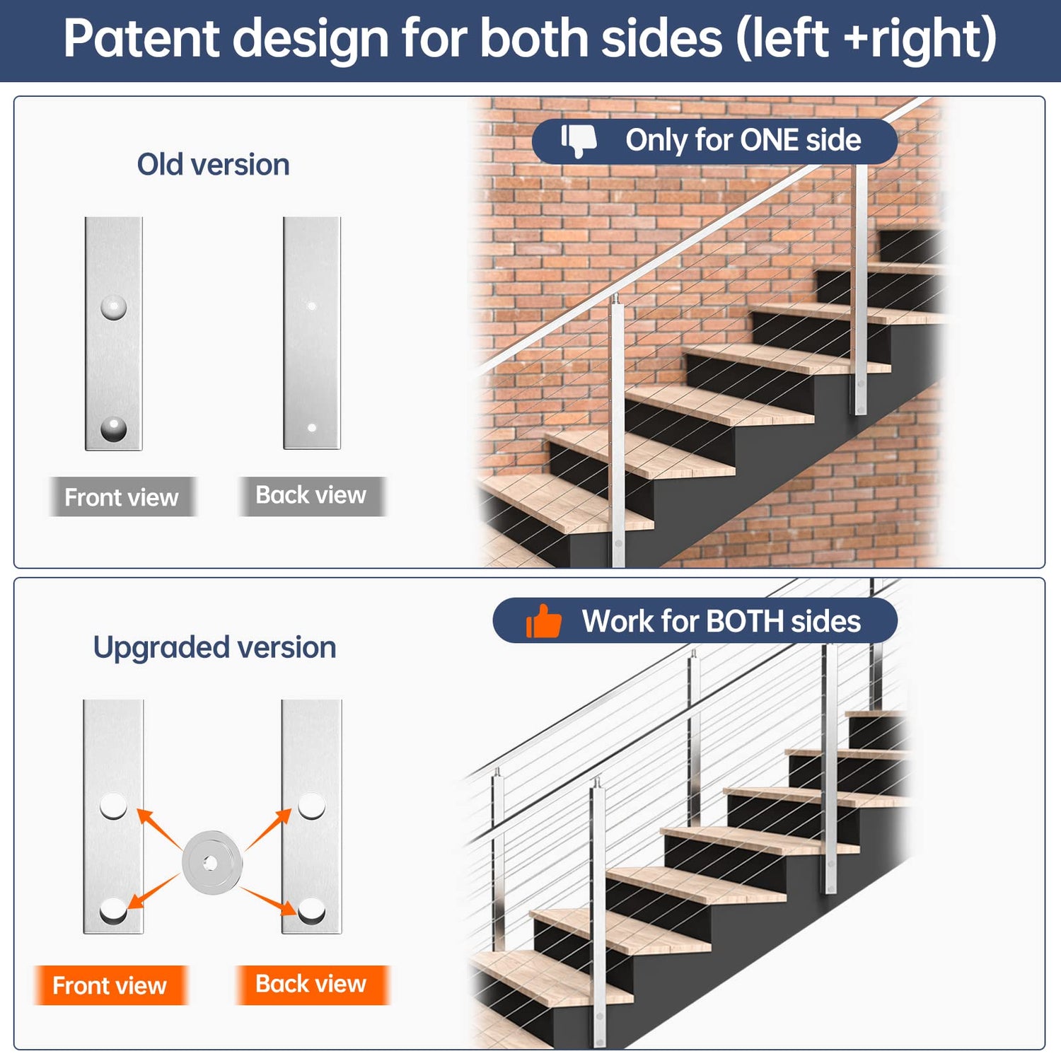 Muzata 36 65ft Stair Cable Railing System Complete Set One Stop Ser 6378