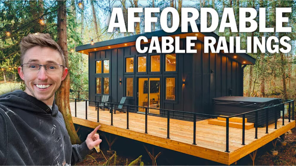 A Cozy Forest Lodge Gets a Safety & Style Upgrade with Cable Railings