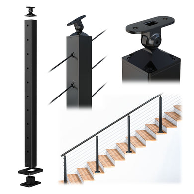 aluminum-stair-deck-post-for-cable-railing_front-view