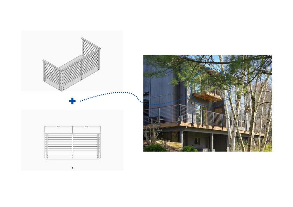 black post cable railing for modern outdoor spaces