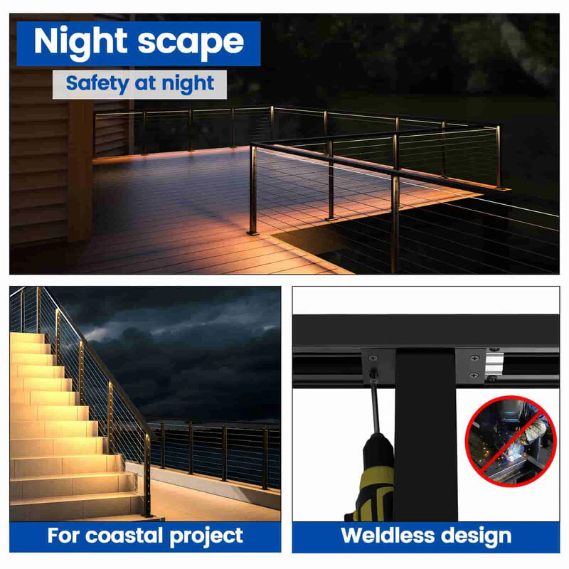 Load image into Gallery viewer, Muzata Cable Railing Handrails

