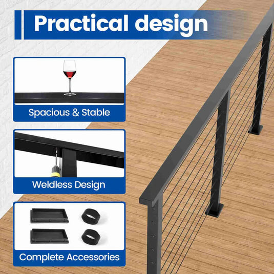 Muzata Cable Railing Handrails