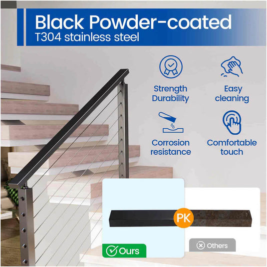 Muzata Cable Railing Handrails