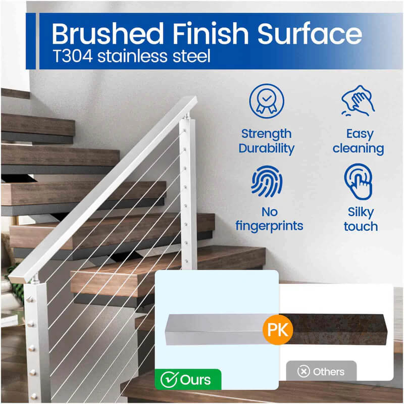 Load image into Gallery viewer, Muzata Cable Railing Handrails
