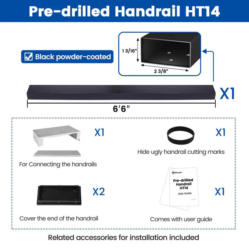 Load image into Gallery viewer, Muzata Cable Railing Handrails
