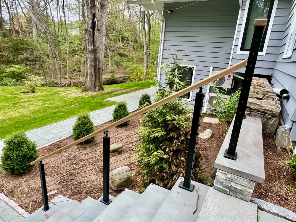 Concrete Rope Railing Concrete Stair Railing with Cable System | Mark Porter Project – Muzata