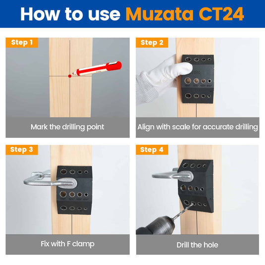 Muzata Upgraded Multi-Angle Drill Guide Jig CT24