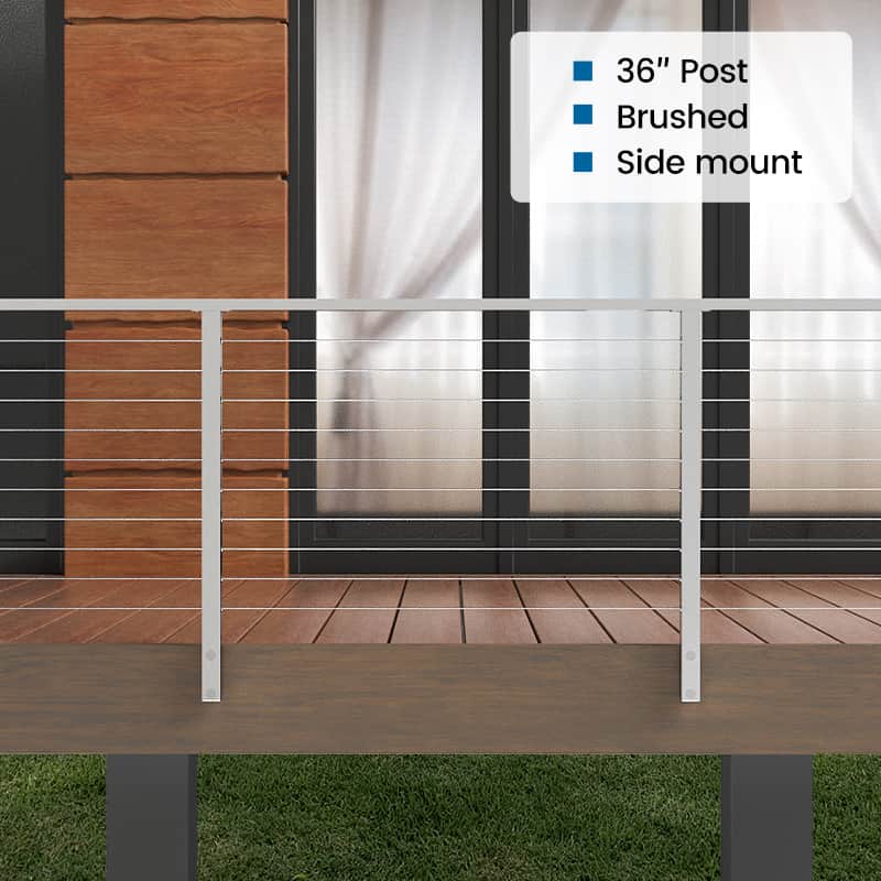 MetalEasy brushed-side mount cable railing system – Muzata