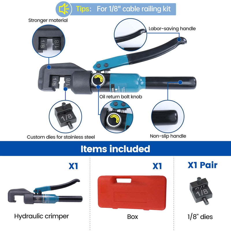 Load image into Gallery viewer, Muzata hydraulic crimping tool with custom dies and carrying case
