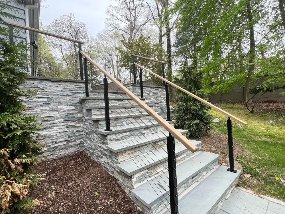 Concrete Rope Railing Concrete Stair Railing with Cable System | Mark Porter Project – Muzata