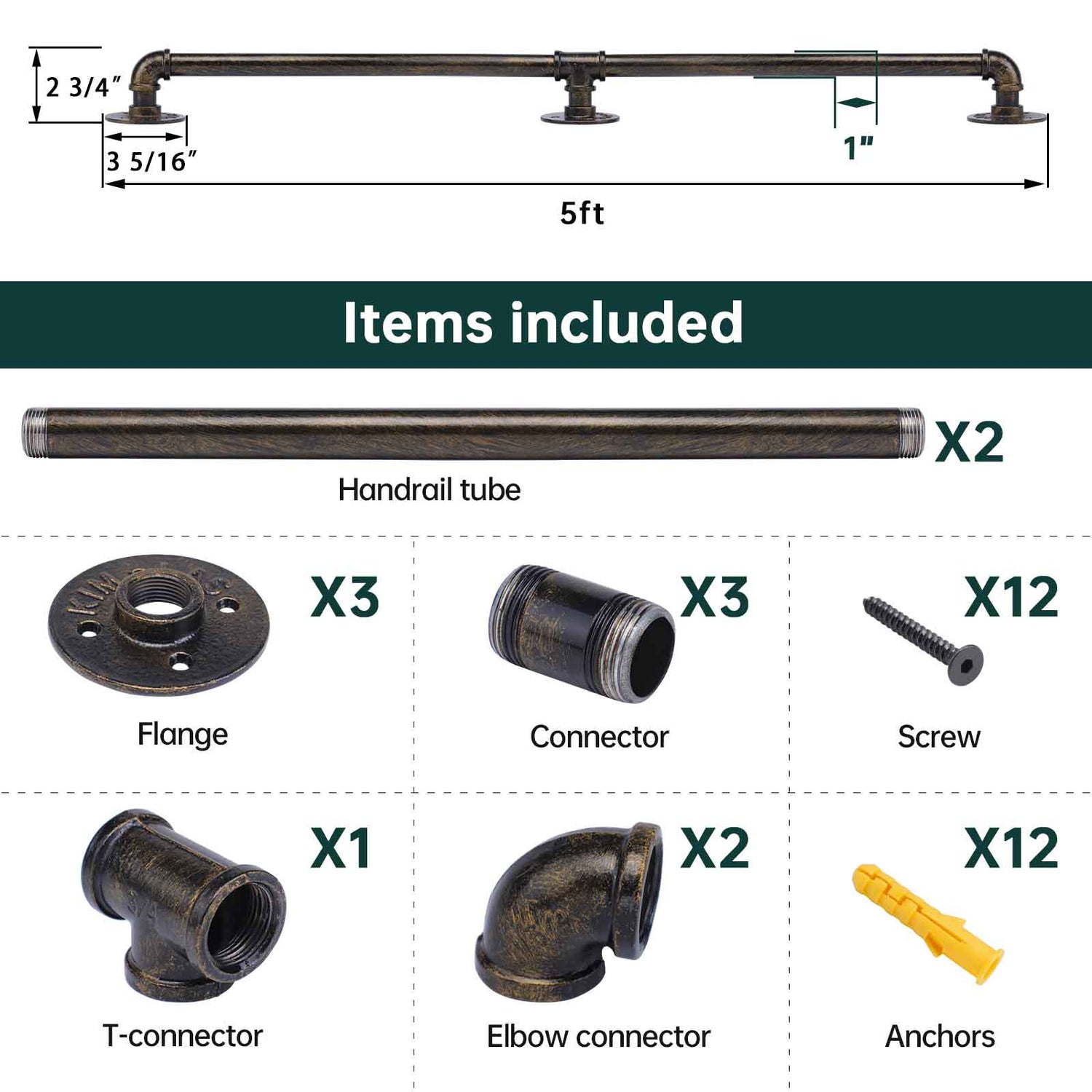 Galvanized pipe handrails | Muzata