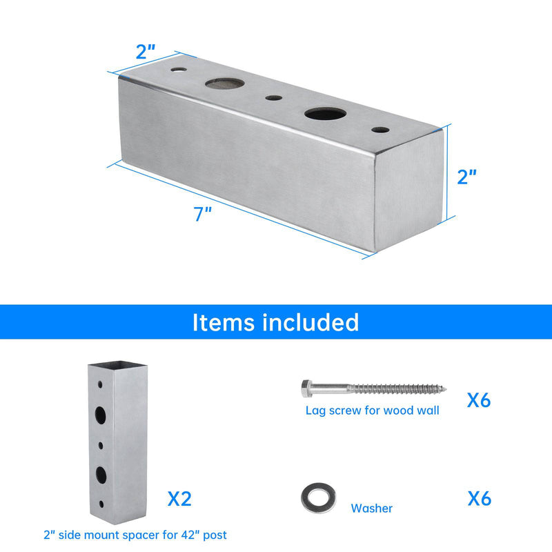 Load image into Gallery viewer, Muzata 2&quot; T304 Side Mount Bump Out Installation Accessories, PA24 SL4 - Muzata
