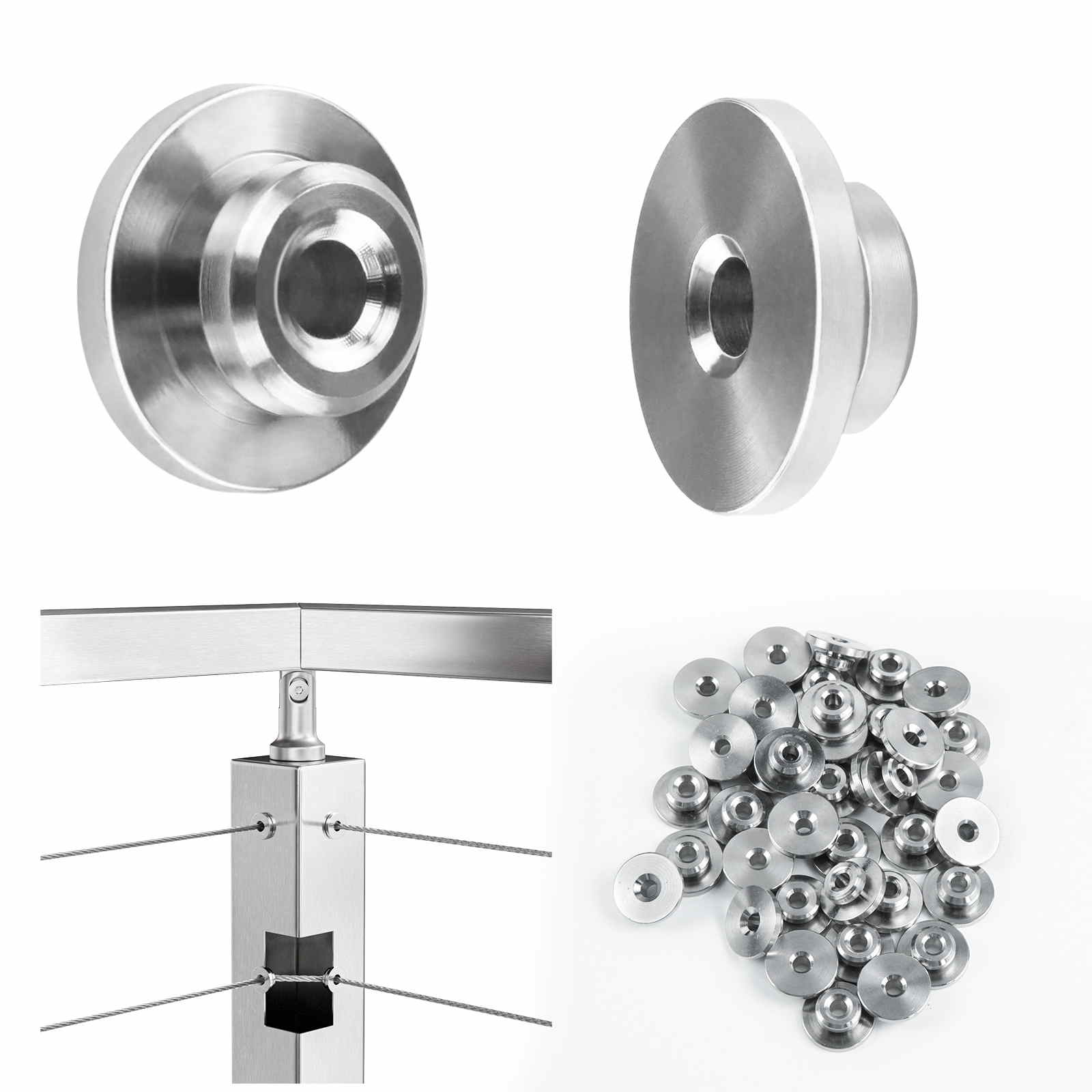 thumbnail image 2 of Swageless Cable Railing Kit - Invisible Hardware For Metal Posts 2 of 2