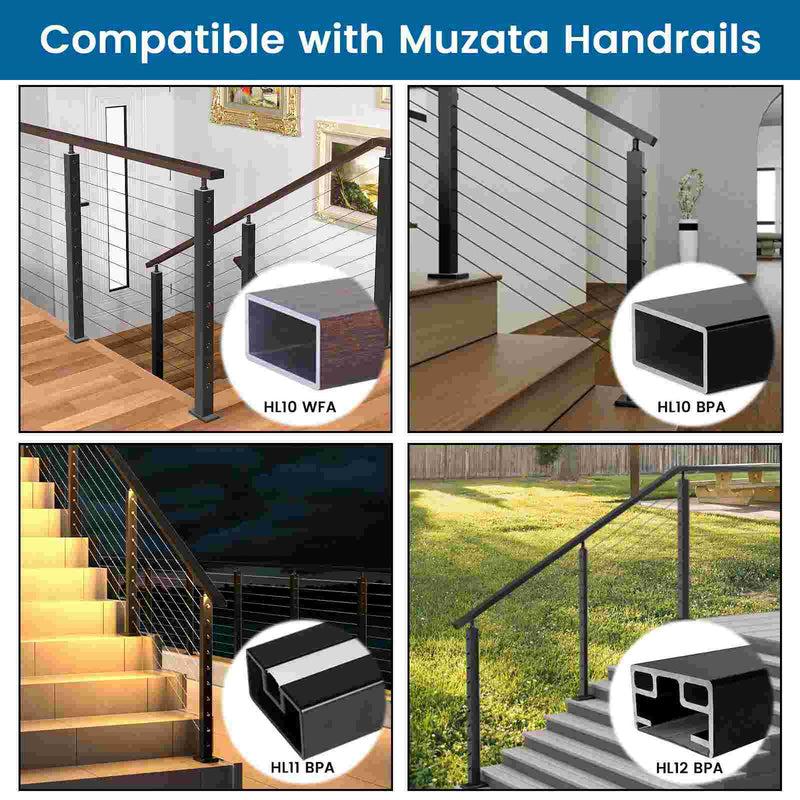 Load image into Gallery viewer, Muzata Universal Black Nylon Handrail Accessories HA32 BNN - Muzata
