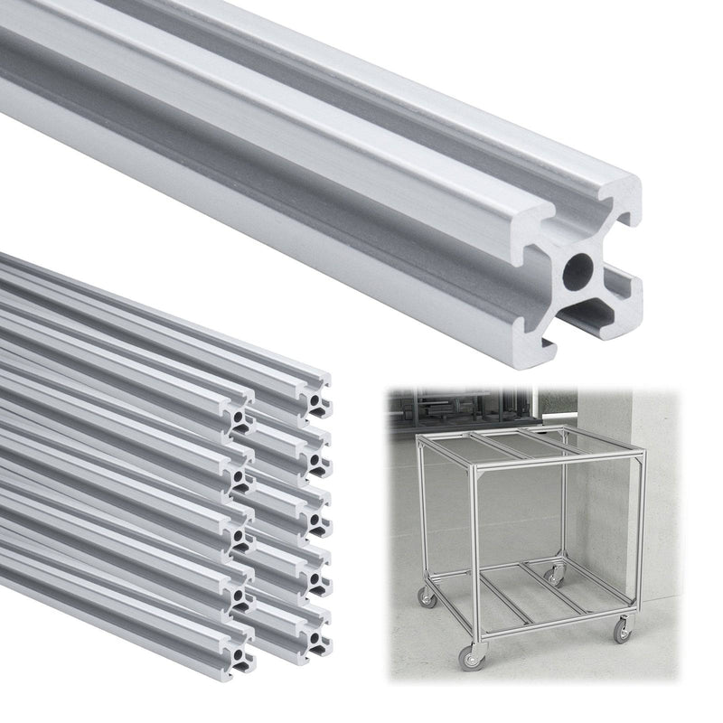 Load image into Gallery viewer, Muzata T Slot 2020 Aluminum Extrusion European Standard Anodized Silver Linear Rail, AP01 - Muzata

