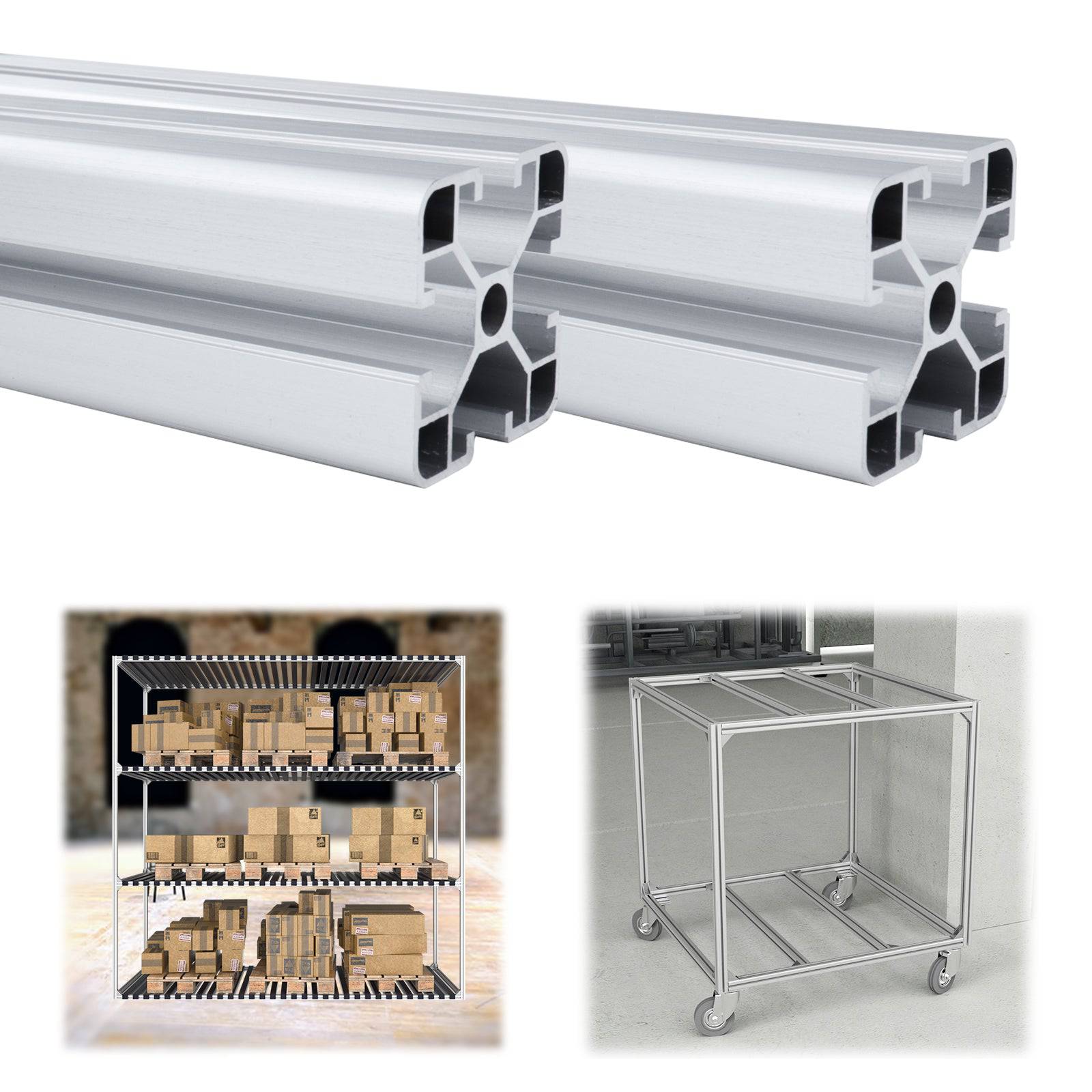 Muzata T Slot 2020 Aluminum Extrusion European Standard Anodized Silver Linear Rail, AP01 - Muzata