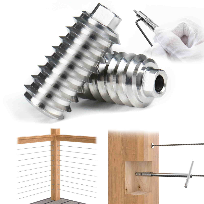 Load image into Gallery viewer, Muzata 1/8&quot; T316 Invisible Lag Screw Tensioner CB16 - Muzata
