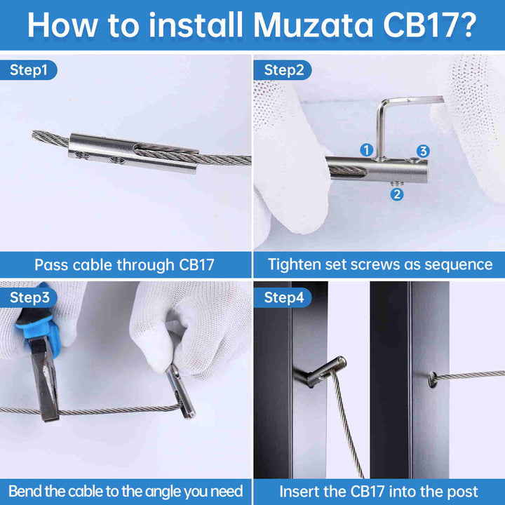 Shop Stair Railing Kits & Cable Hardware Fittings | Muzata Railing