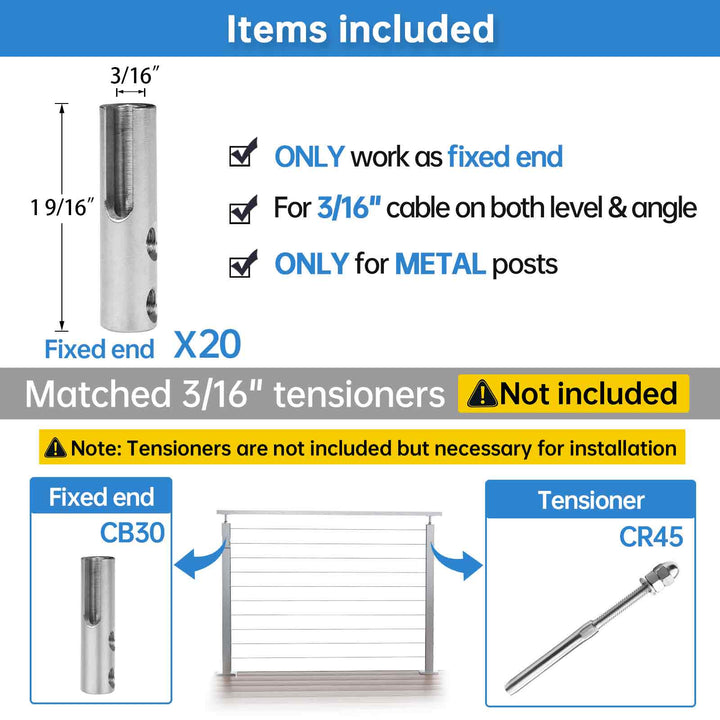 Buy Cable Railing Kits for Metal Posts | Muzata Railing – Page 2