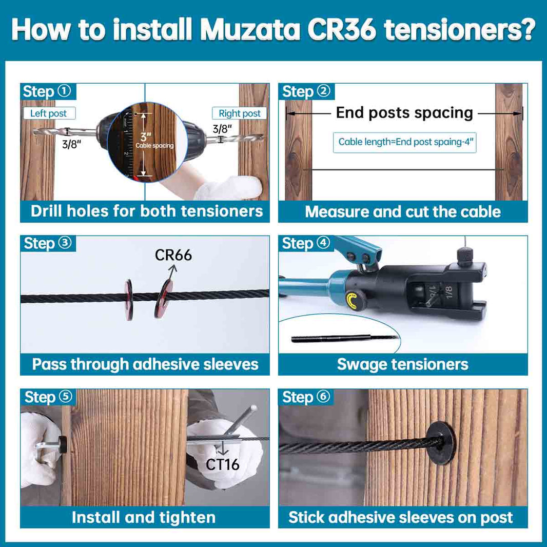 Shop Stair Railing Kits & Cable railing Hardware Fittings – Muzata