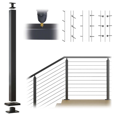 Shop Metal Posts For Cable Railings | Muzata Railing