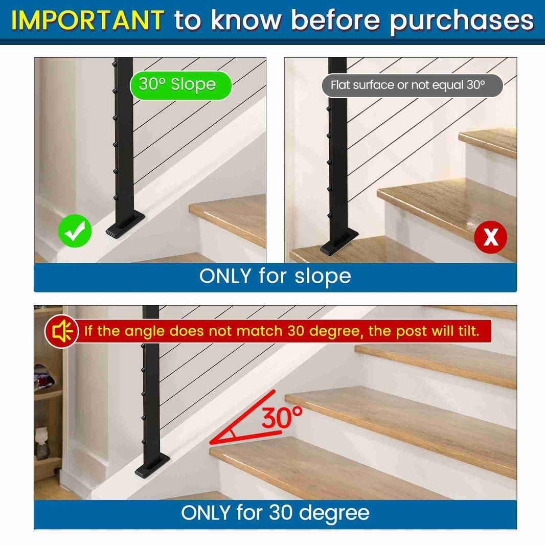 Shop Metal Posts For Cable Railings | Muzata Railing – Page 2