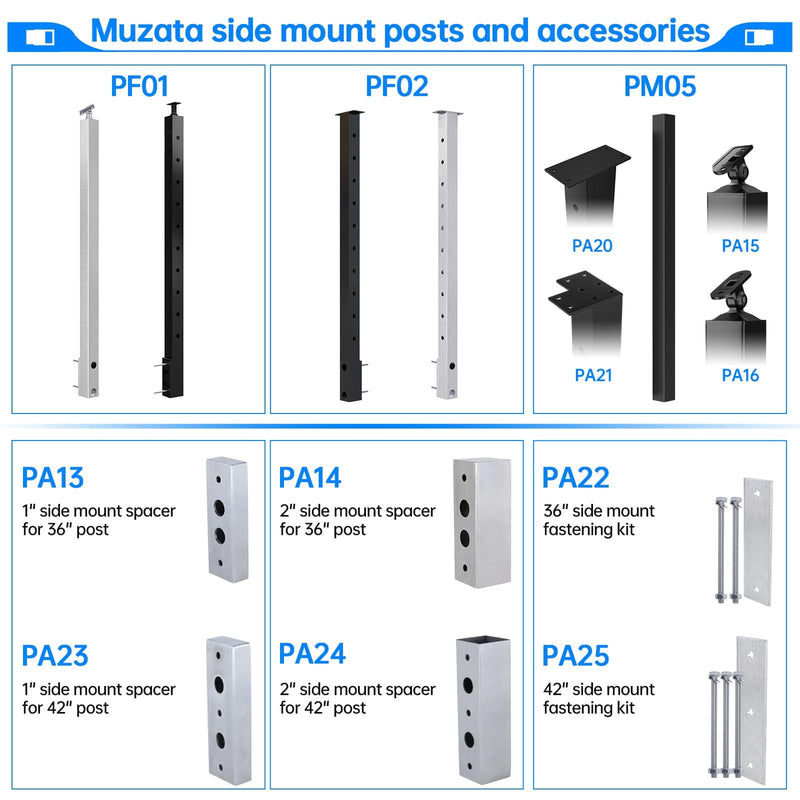 Load image into Gallery viewer, Muzata 1” Side Mount Spacer Stainless Steel Weldless 2Pack PA13 SL4 (For internal use only, not for sale) - Muzata
