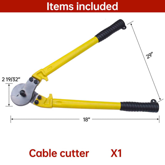 Muzata 18 Inch Heavy Duty Cable Cutter Tool CR03 - Muzata