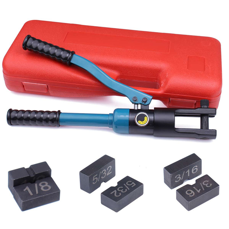 Load image into Gallery viewer, Muzata 60 KN Force Hydraulic Crimper Tool with 3Pair Dies CT01 - Muzata
