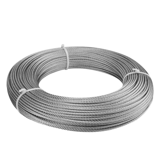 Muzata Cable Railing Wire Rope Coated Stainless Steel 1/8 inch Thru 3/16 inch WR17 165 ft