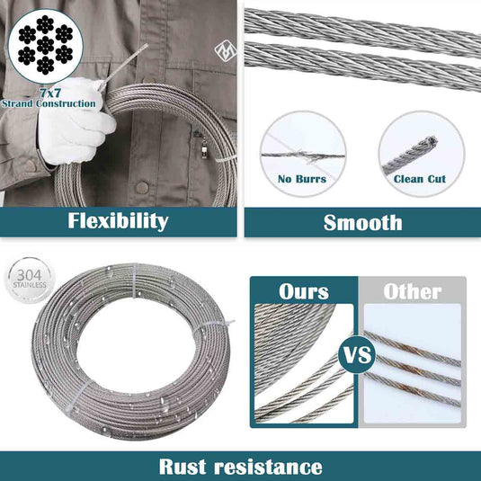Galvanized Steel Cable Guide Wire - 30'-350