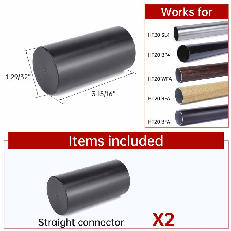 Load image into Gallery viewer, Muzata 2Pack Round Handrail Extension Connector 100mm, HA03 BNP - Muzata

