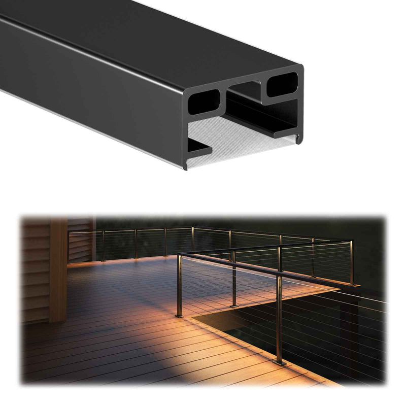 Load image into Gallery viewer, Muzata 6&#39;6&quot; LED Aluminum Lighted Metal Handrail Kit HL12 BPA - Muzata
