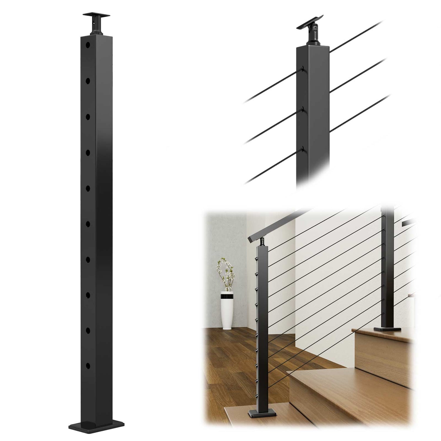 Shop Metal Posts For Cable Railings | Muzata Railing