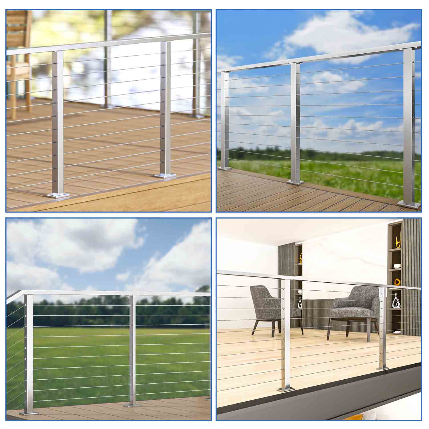 Buy MetalBudget Stainless Steel Railing Systems | Muzata Railing