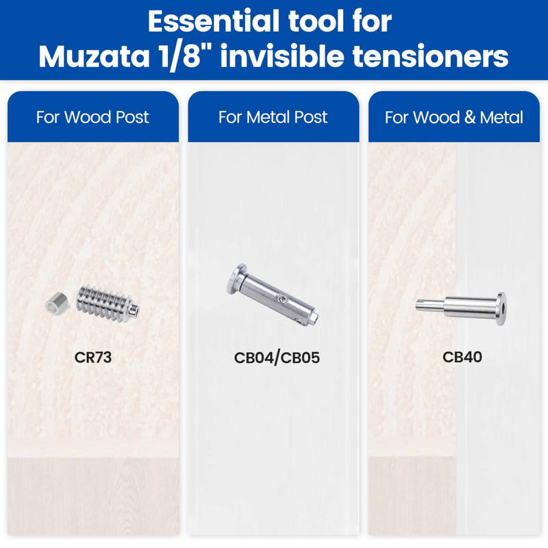 Load image into Gallery viewer, Muzata CT16 socket wrench for 1/8&quot; invisible cable tensioners on wood and metal posts
