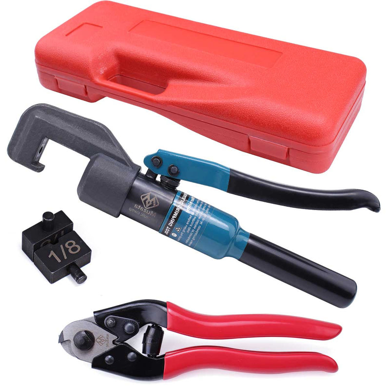 Load image into Gallery viewer, Muzata 45KN Hydraulic Hand Crimper CK12 with Cable Cutter - Muzata
