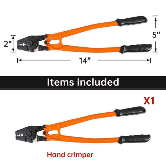 Muzata 14'' Hand Swager Crimping Tool CT03 - Muzata