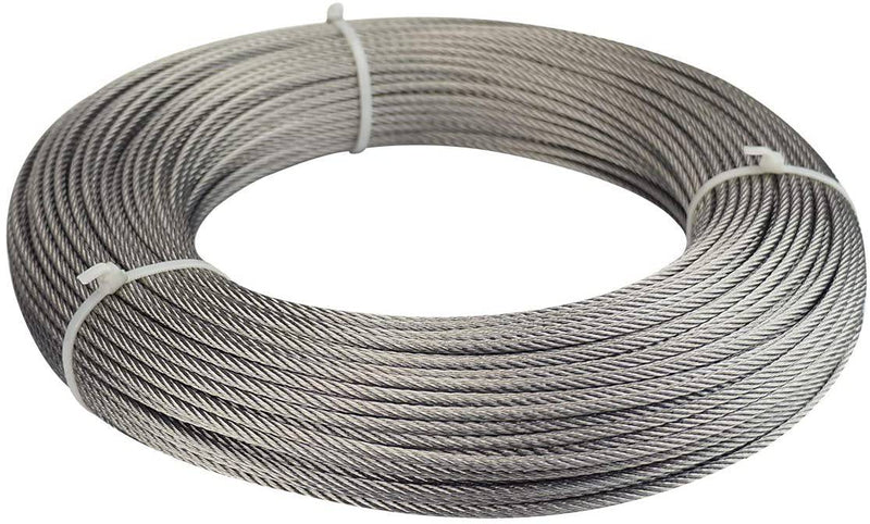Load image into Gallery viewer, Muzata 330Feet 3/16inch Stainless Steel Wire Rope 7x19 Strand WR14 - Muzata

