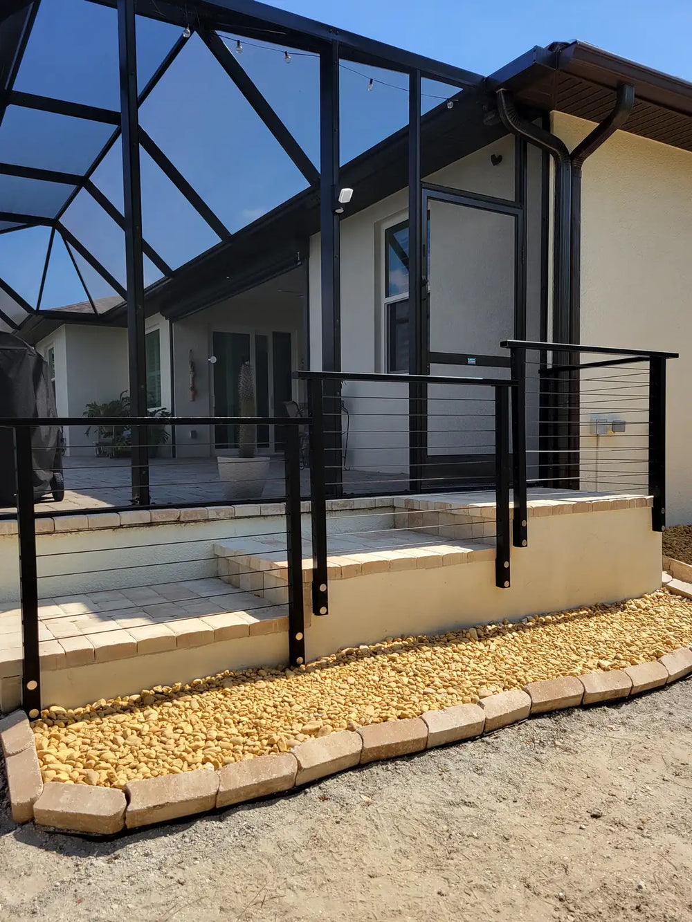 Wire Rope Foot Step Lakeside Cable Rails | Modern Outdoor Steps – Muzata