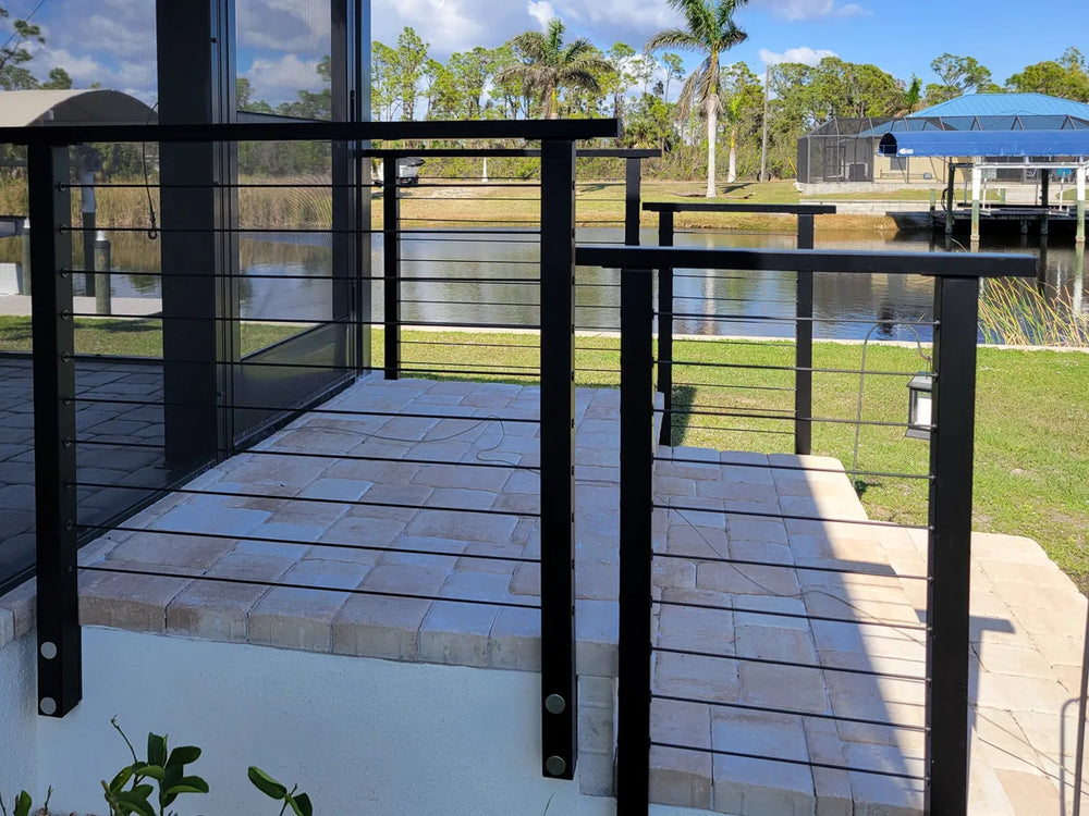 Wire Rope Foot Step Lakeside Cable Rails | Modern Outdoor Steps – Muzata